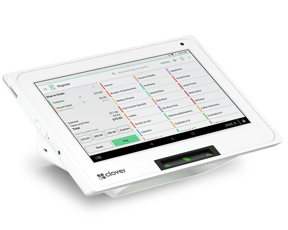 Image of the Clover Mini POS system.