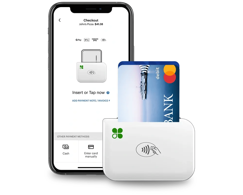 Clover go POS device.