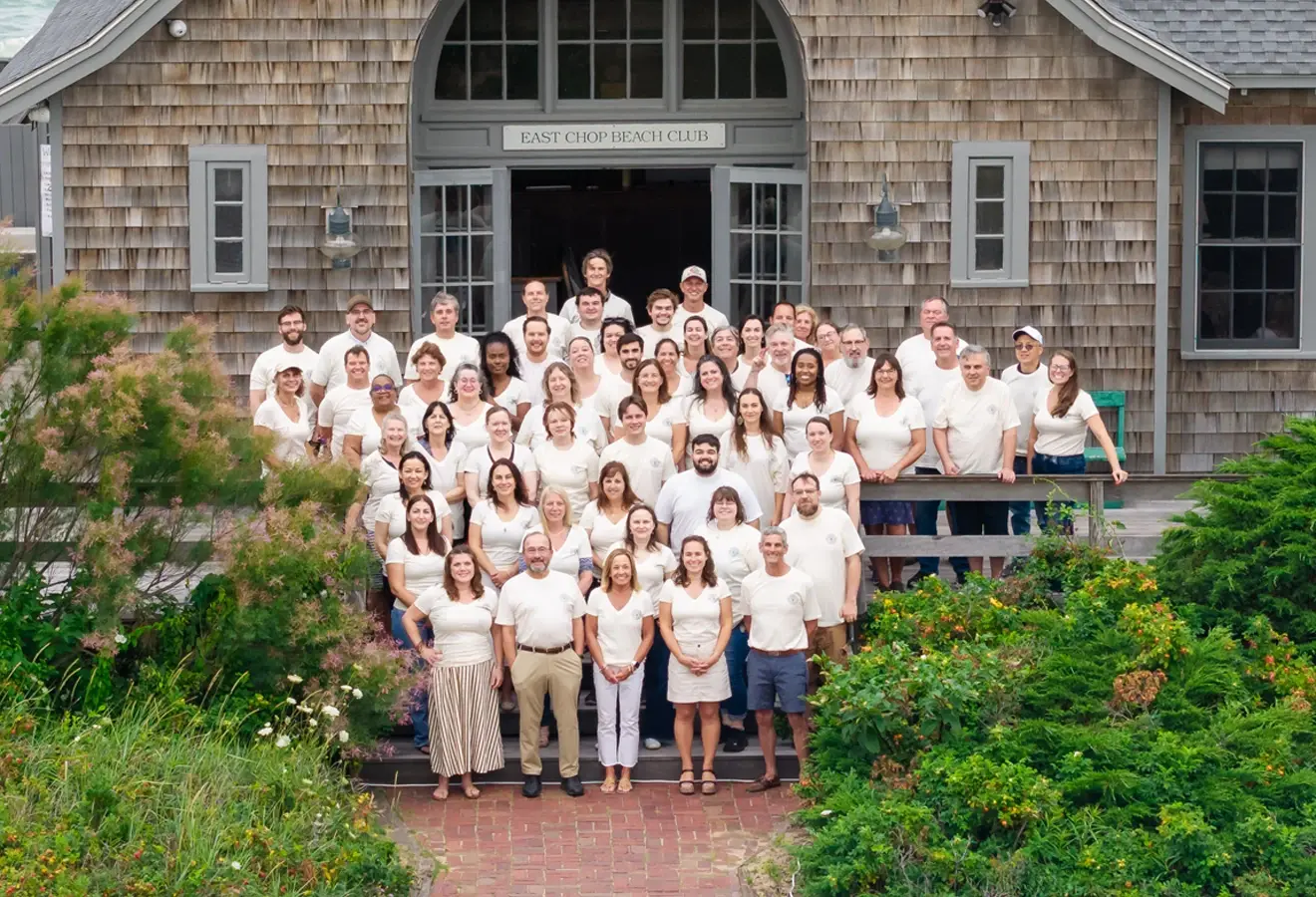 Photograph of MV Bank employees.