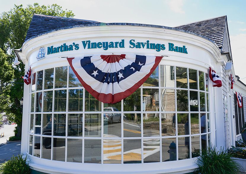 Photograph of Martha's Vineyard Savings Bank office in Woods Hole.